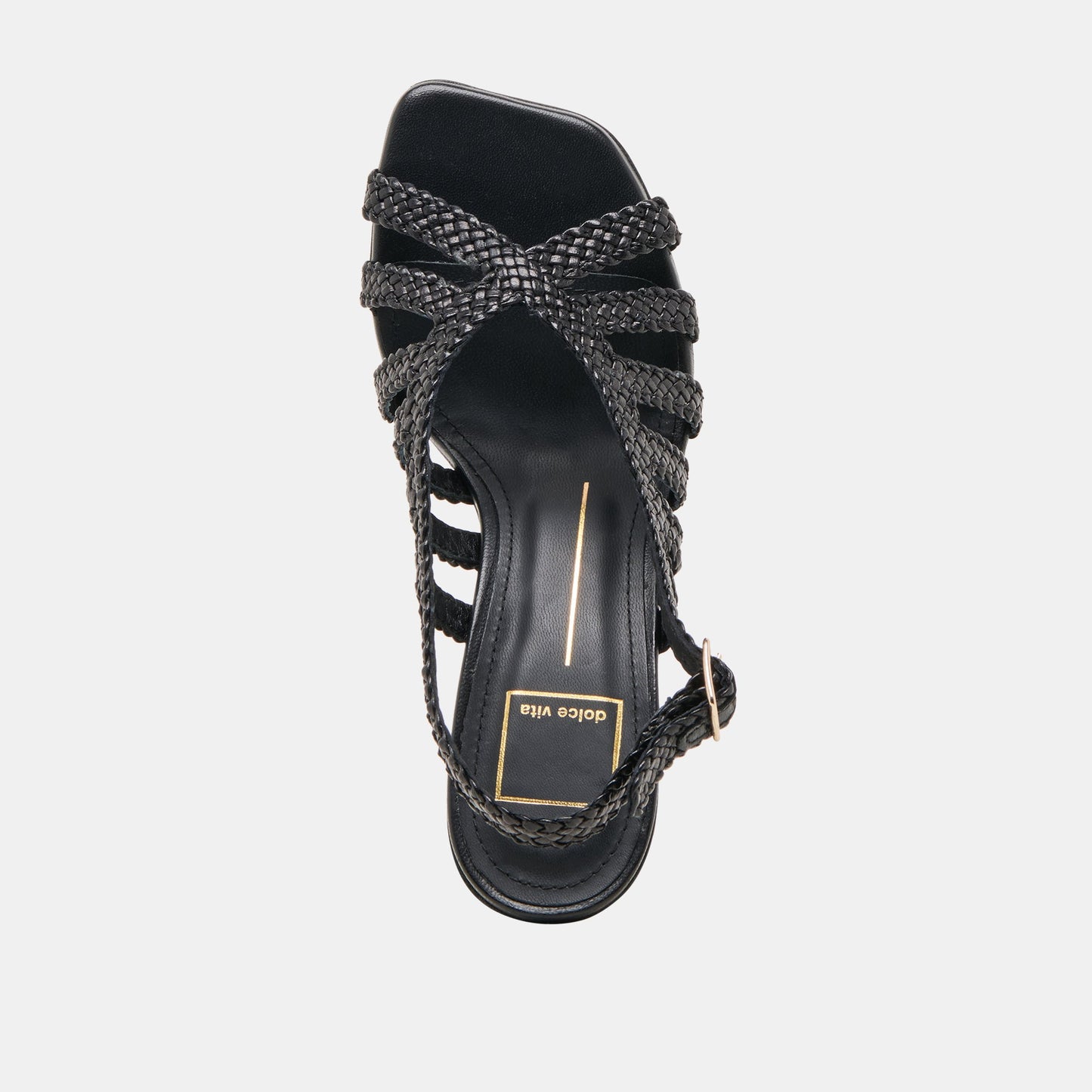 Dolce Vita SICILY HEELS BLACK WOVEN LEATHER
