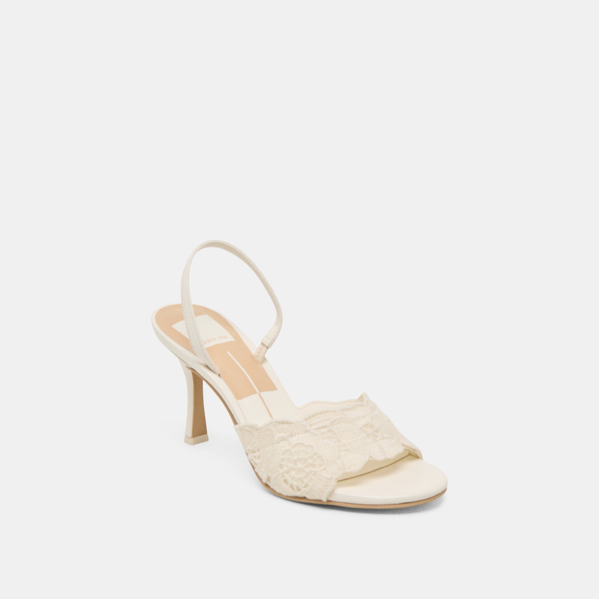 Dolce Vita LARRA HEELS WHITE CROCHET