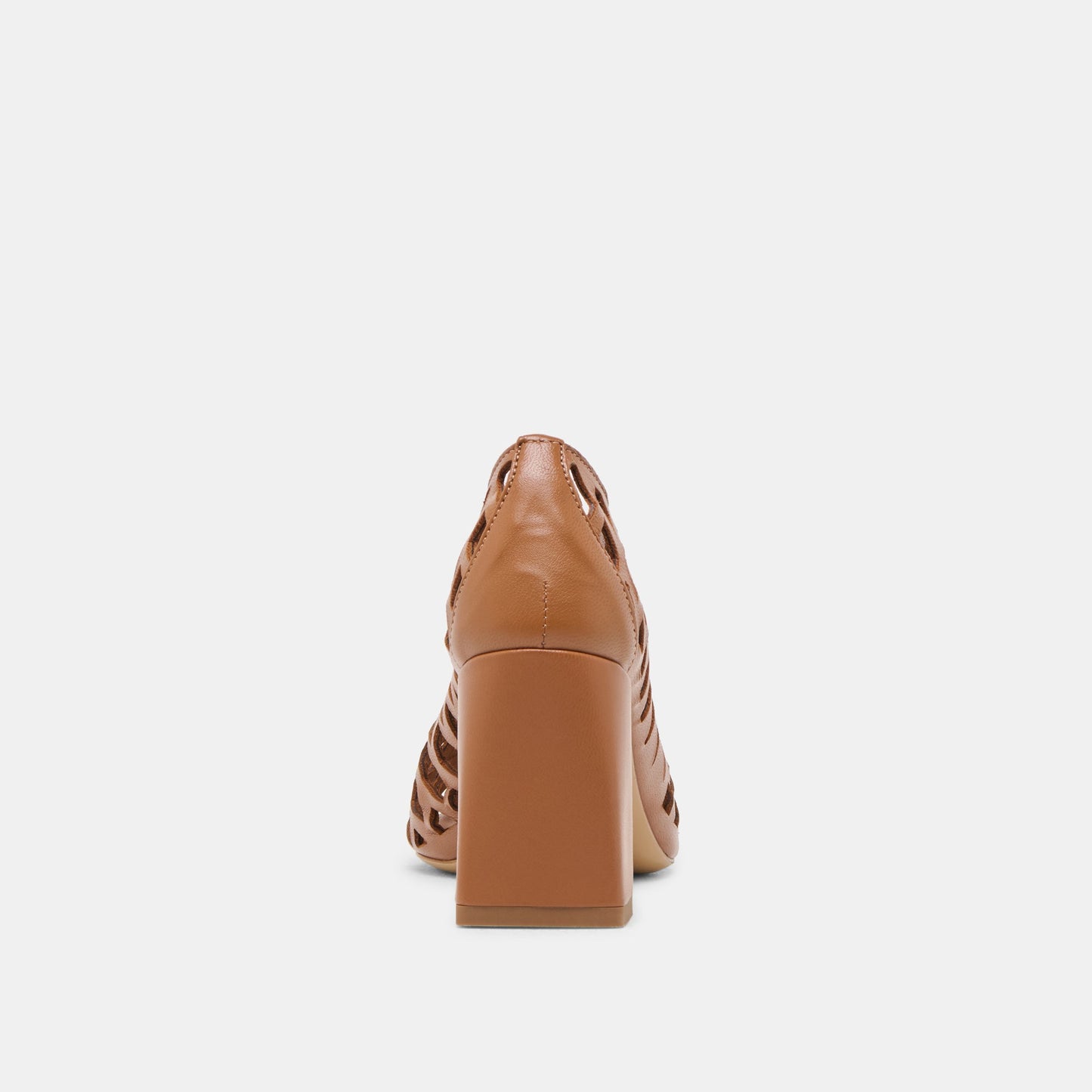 Dolce Vita Tanya Cognac Woven Leather Heels