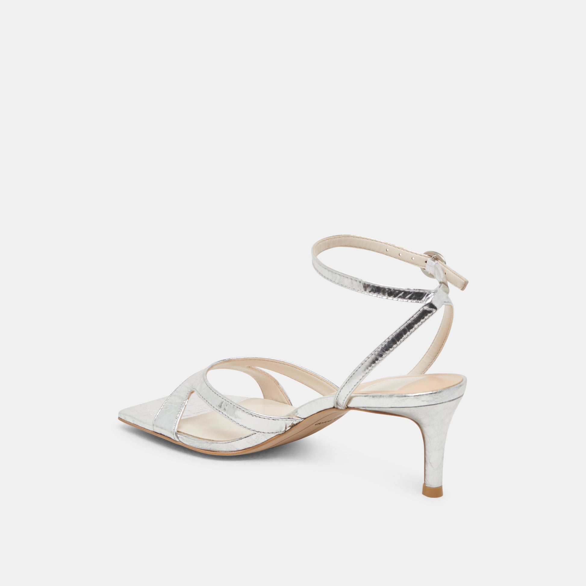 Dolce Vita BECKI HEELS SILVER DISTRESSED LEATHER