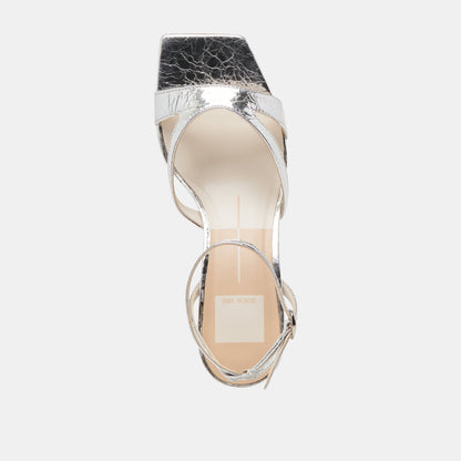 Dolce Vita BECKI HEELS SILVER DISTRESSED LEATHER