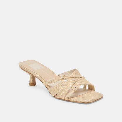Dolce Vita BRYANT HEELS NATURAL WOVEN RAFFIA