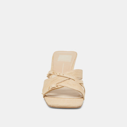 Dolce Vita BRYANT HEELS NATURAL WOVEN RAFFIA