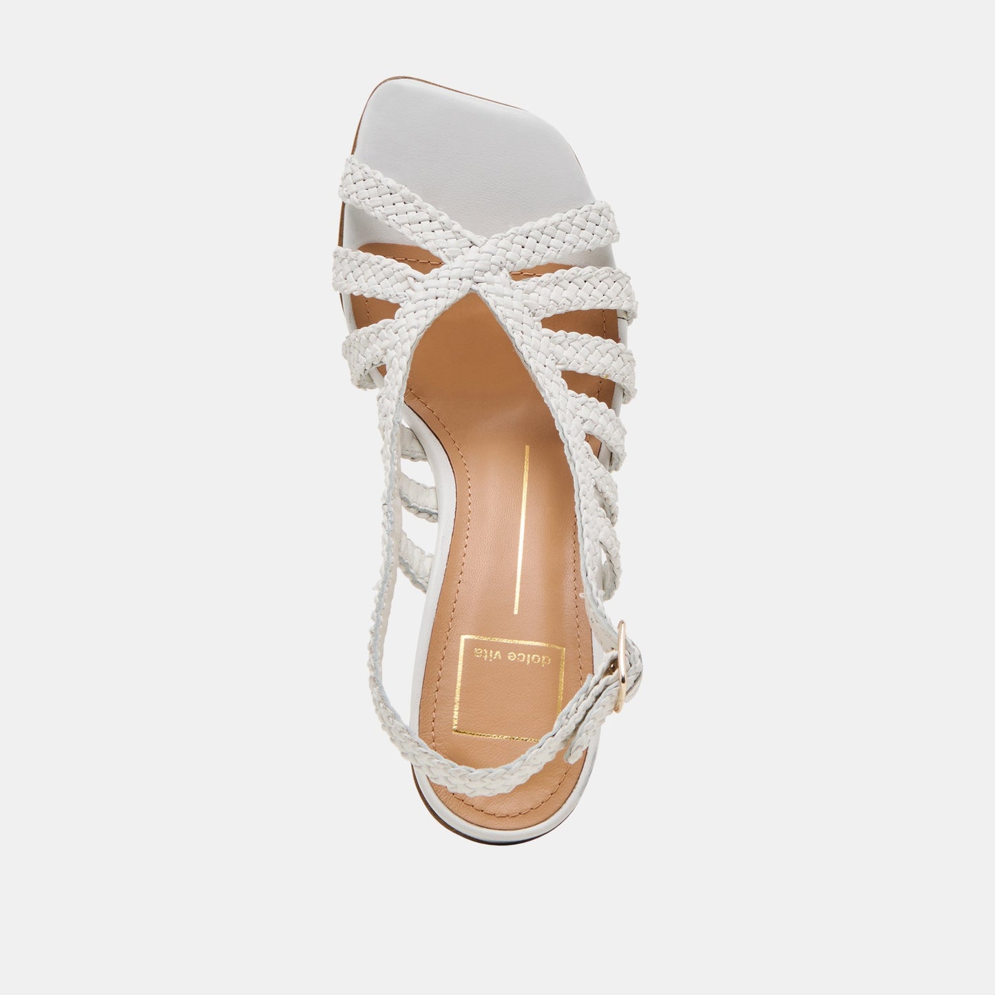 Dolce Vita SICILY HEELS WHITE WOVEN LEATHER