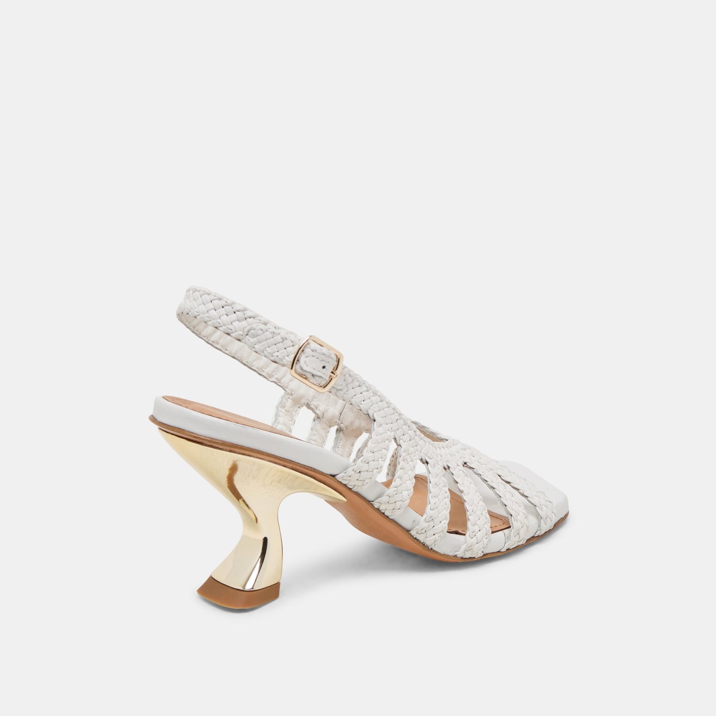 Dolce Vita SICILY HEELS WHITE WOVEN LEATHER