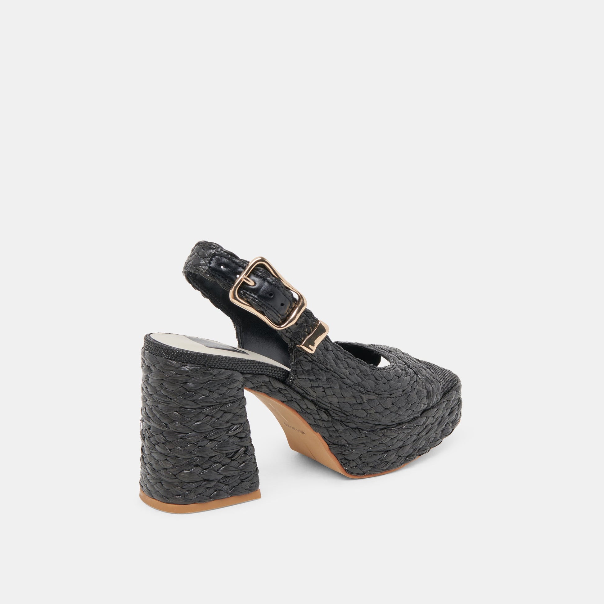 Dolce Vita FLORES HEELS ONYX RAFFIA