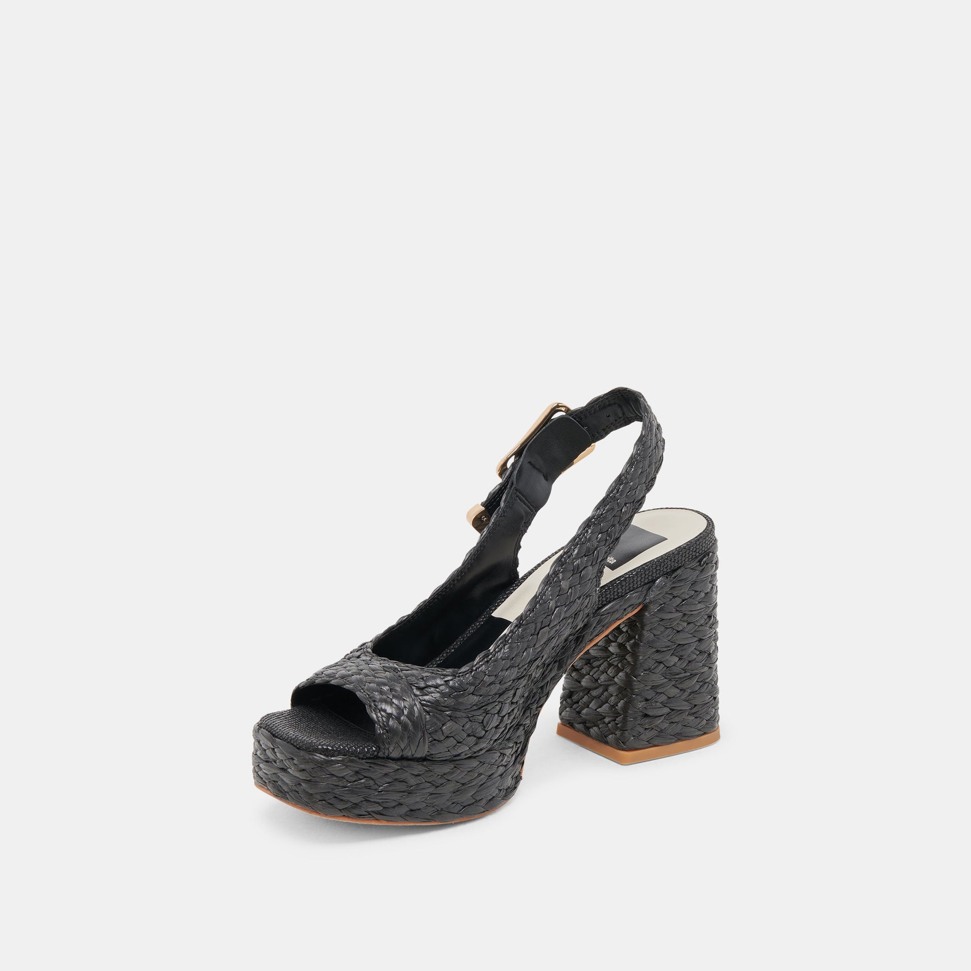 Dolce Vita FLORES HEELS ONYX RAFFIA