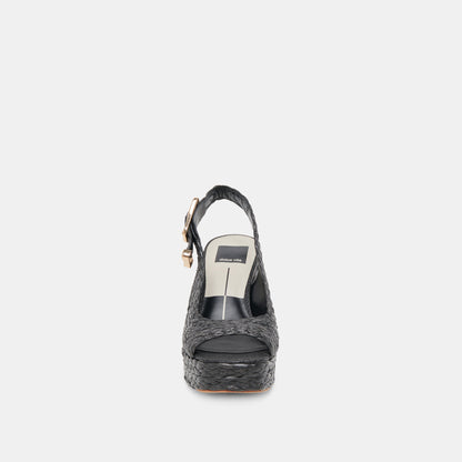 Dolce Vita FLORES HEELS ONYX RAFFIA