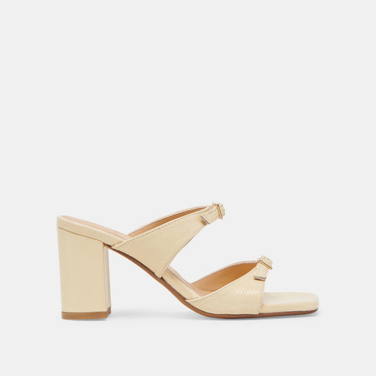 Dolce Vita SHANE HEELS LIGHT YELLOW CRINKLE PATENT