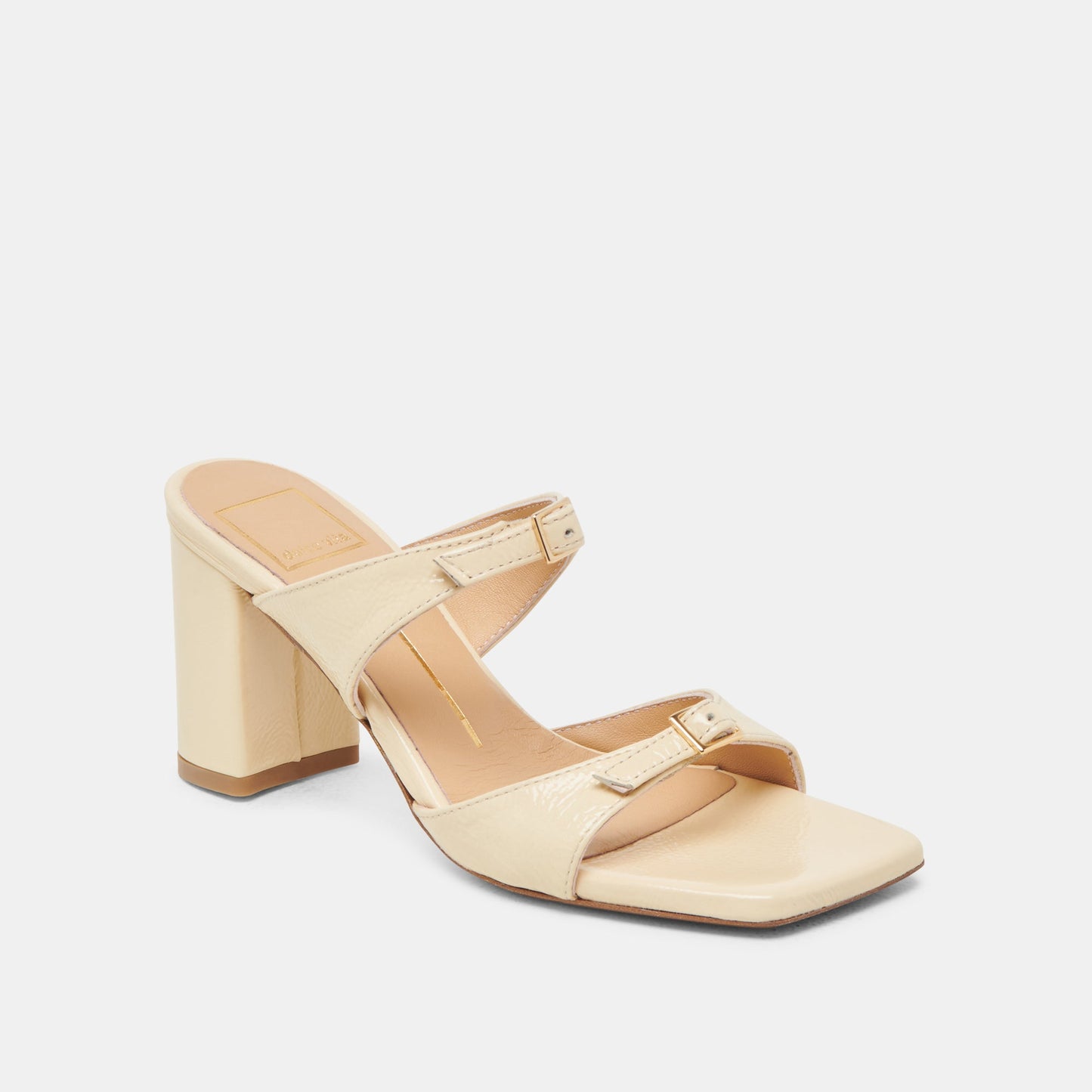 Dolce Vita SHANE HEELS LIGHT YELLOW CRINKLE PATENT