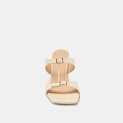 Dolce Vita SHANE HEELS LIGHT YELLOW CRINKLE PATENT