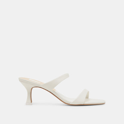 Dolce Vita Genora White Leather Heels