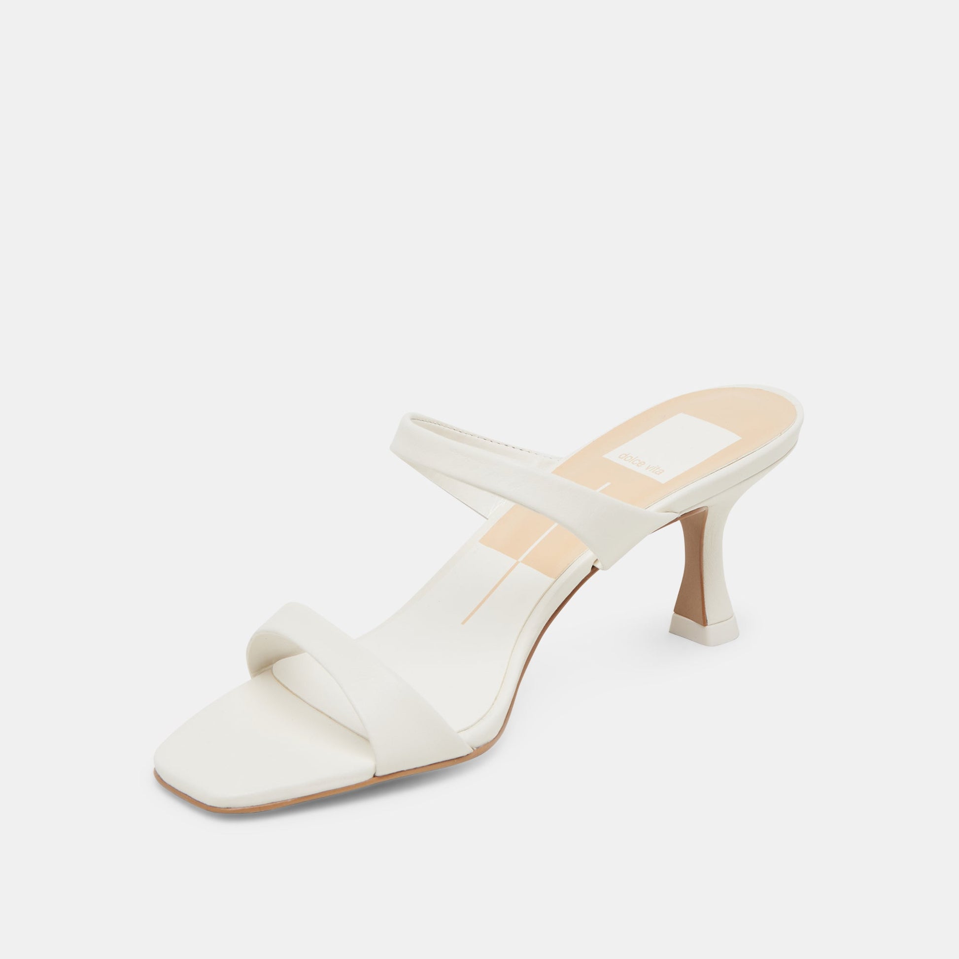 Dolce Vita Genora White Leather Heels