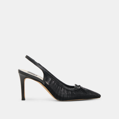 Dolce Vita Yela Black Tulle Heels