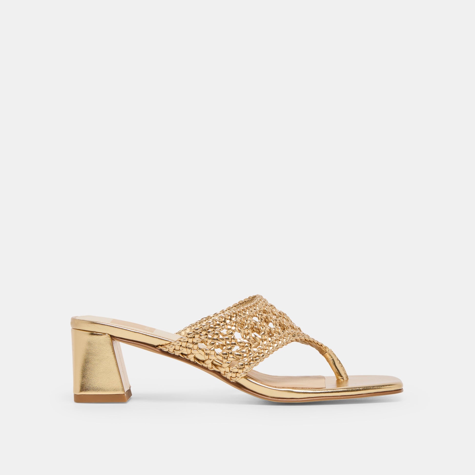 Dolce Vita Barlo Gold Woven Stella Heels