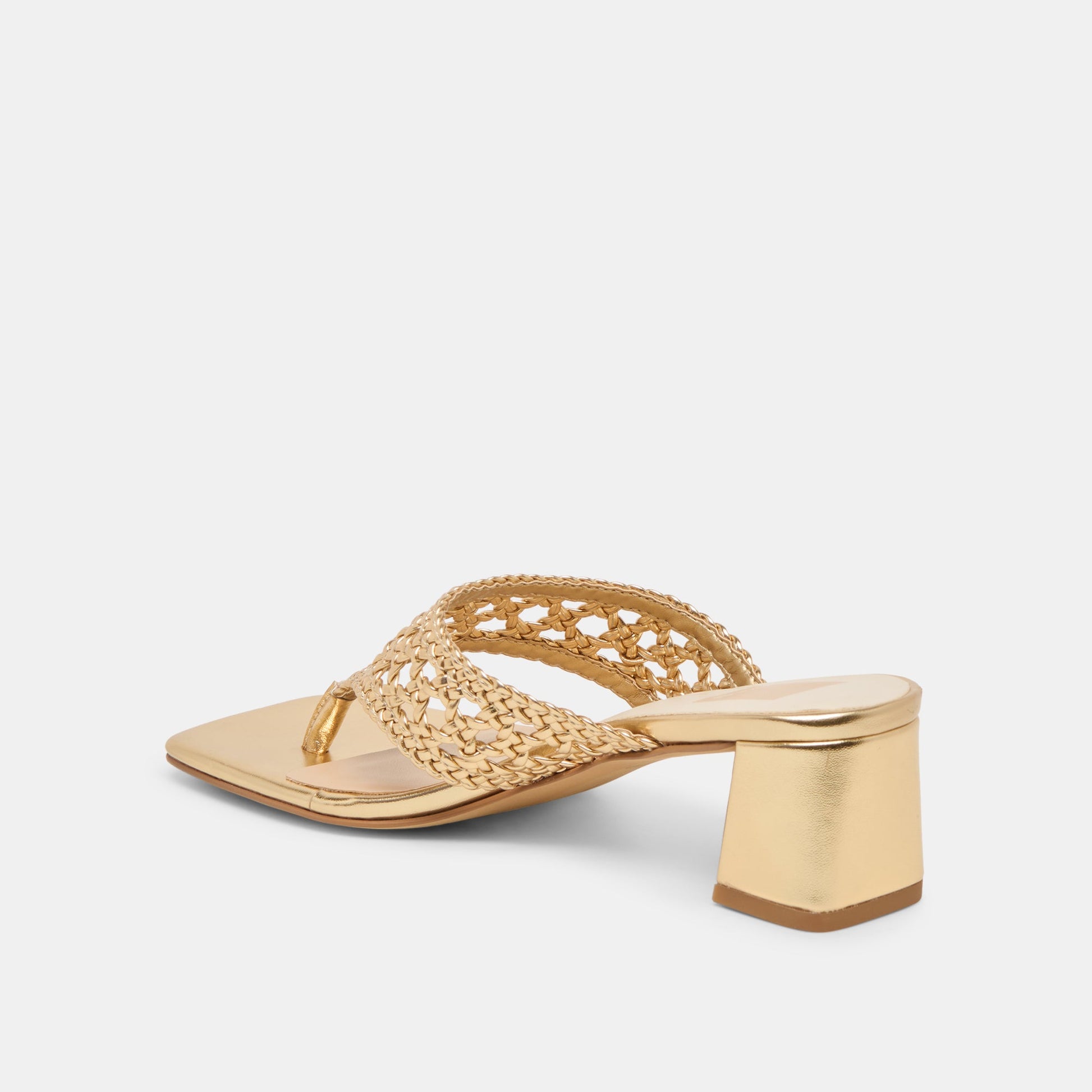 Dolce Vita Barlo Gold Woven Stella Heels