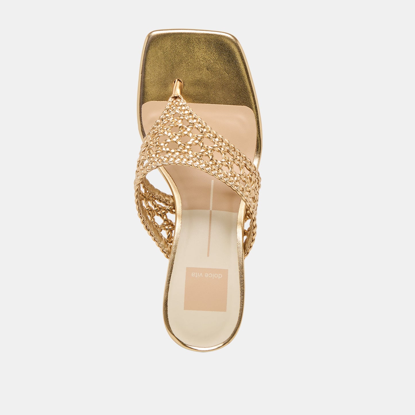 Dolce Vita Barlo Gold Woven Stella Heels