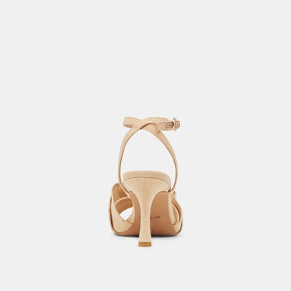 Dolce Vita LUNETE HEELS LT NATURAL WOVEN RAFFIA