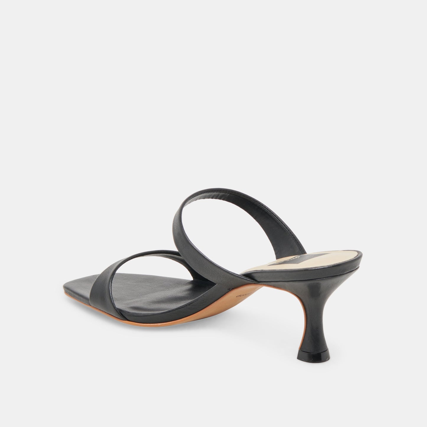 Dolce Vita Genora Wide Black Leather Heels