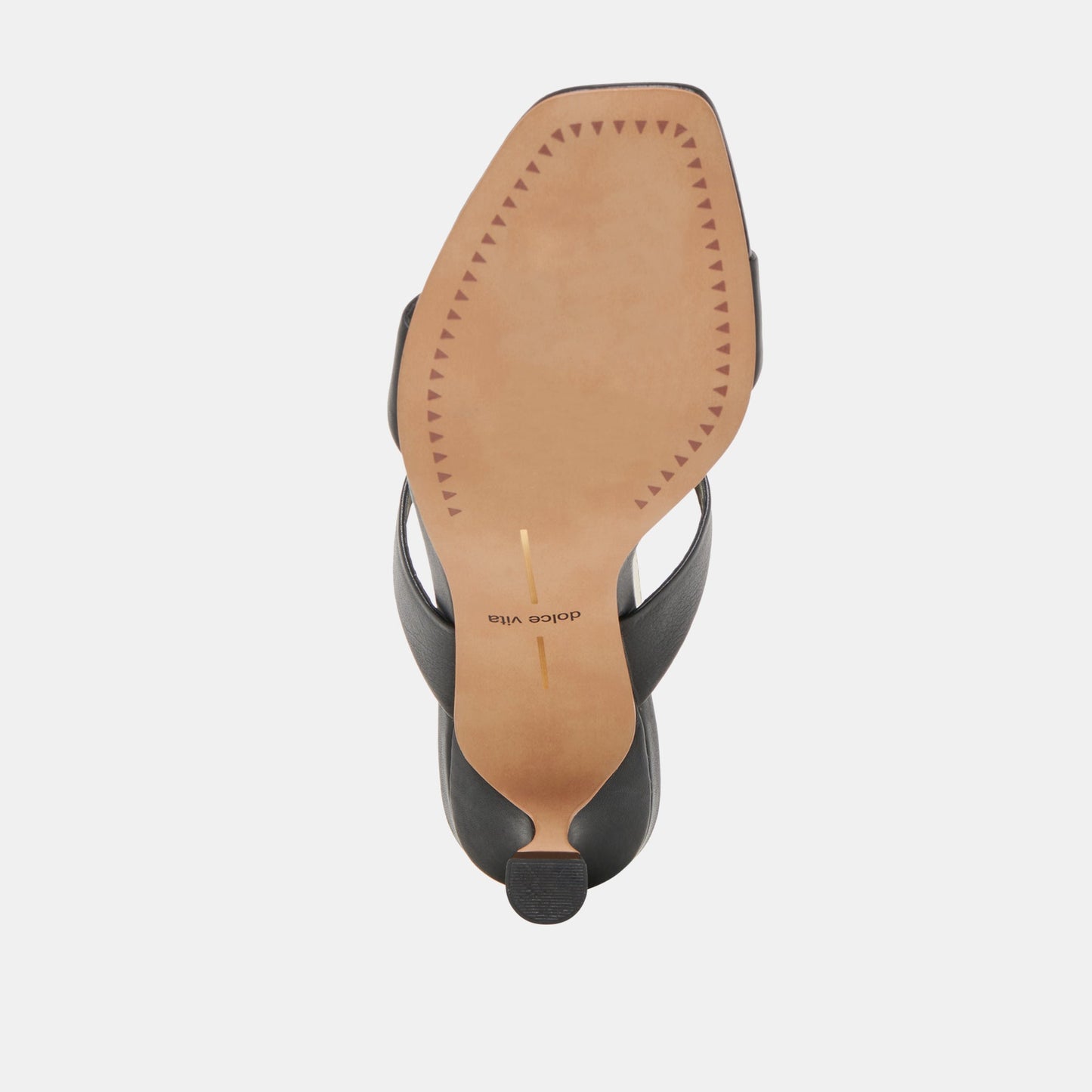 Dolce Vita Genora Wide Black Leather Heels