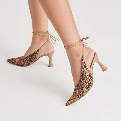 Dolce Vita GESICA HEELS BLACK NATURAL WOVEN