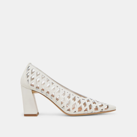 Dolce Vita Tanya Bone Woven Leather Heels