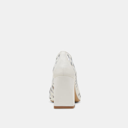 Dolce Vita Tanya Bone Woven Leather Heels