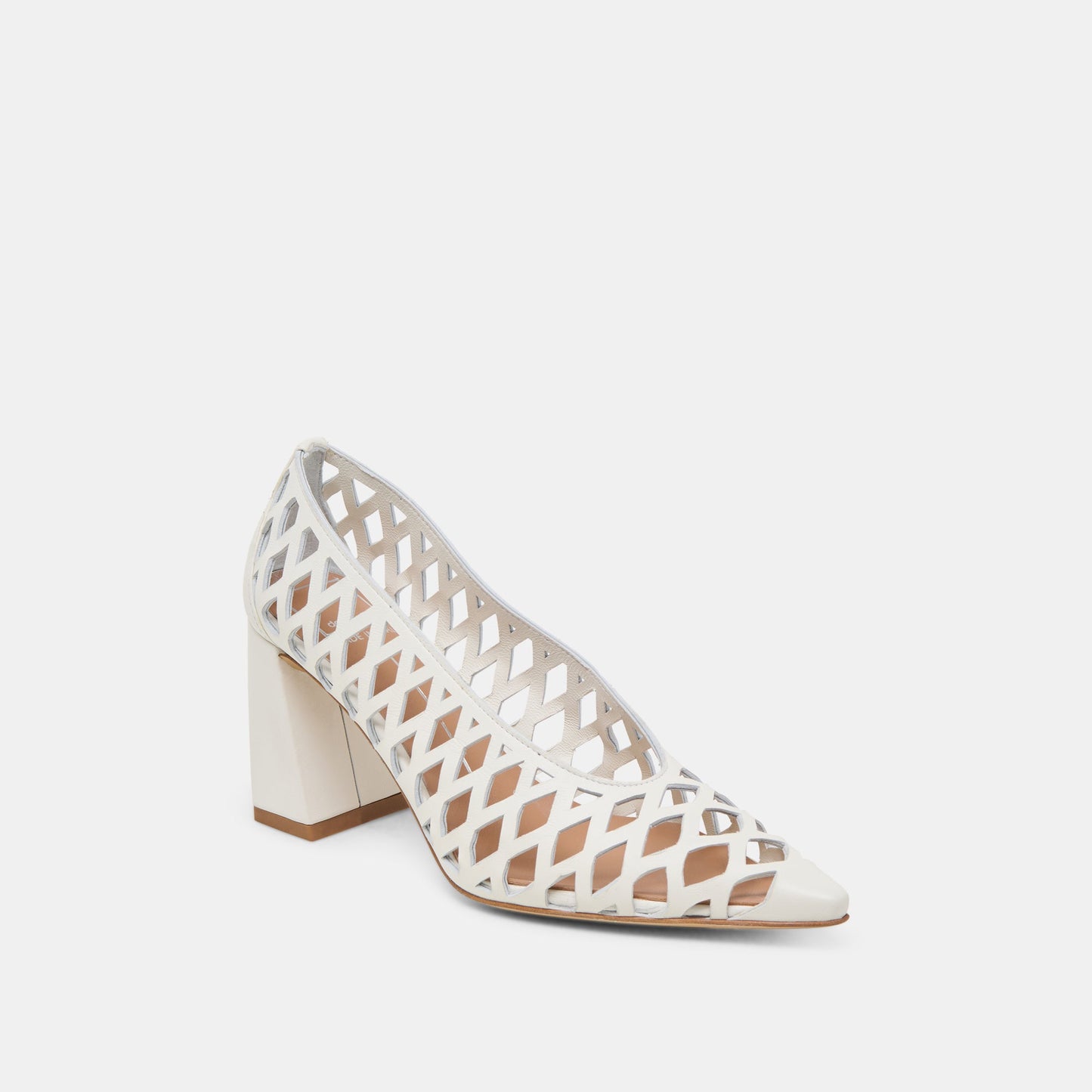 Dolce Vita Tanya Bone Woven Leather Heels