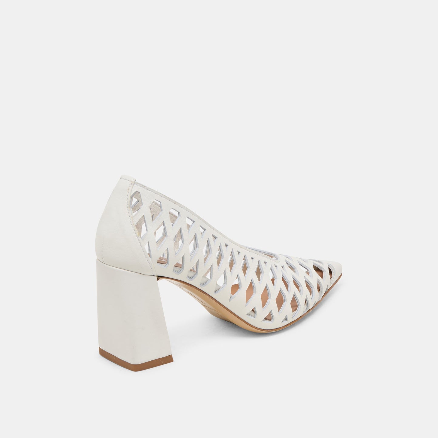 Dolce Vita Tanya Bone Woven Leather Heels