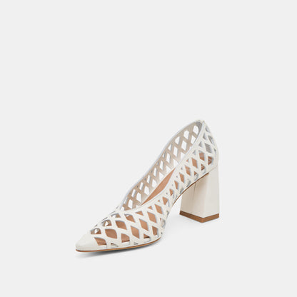 Dolce Vita Tanya Bone Woven Leather Heels