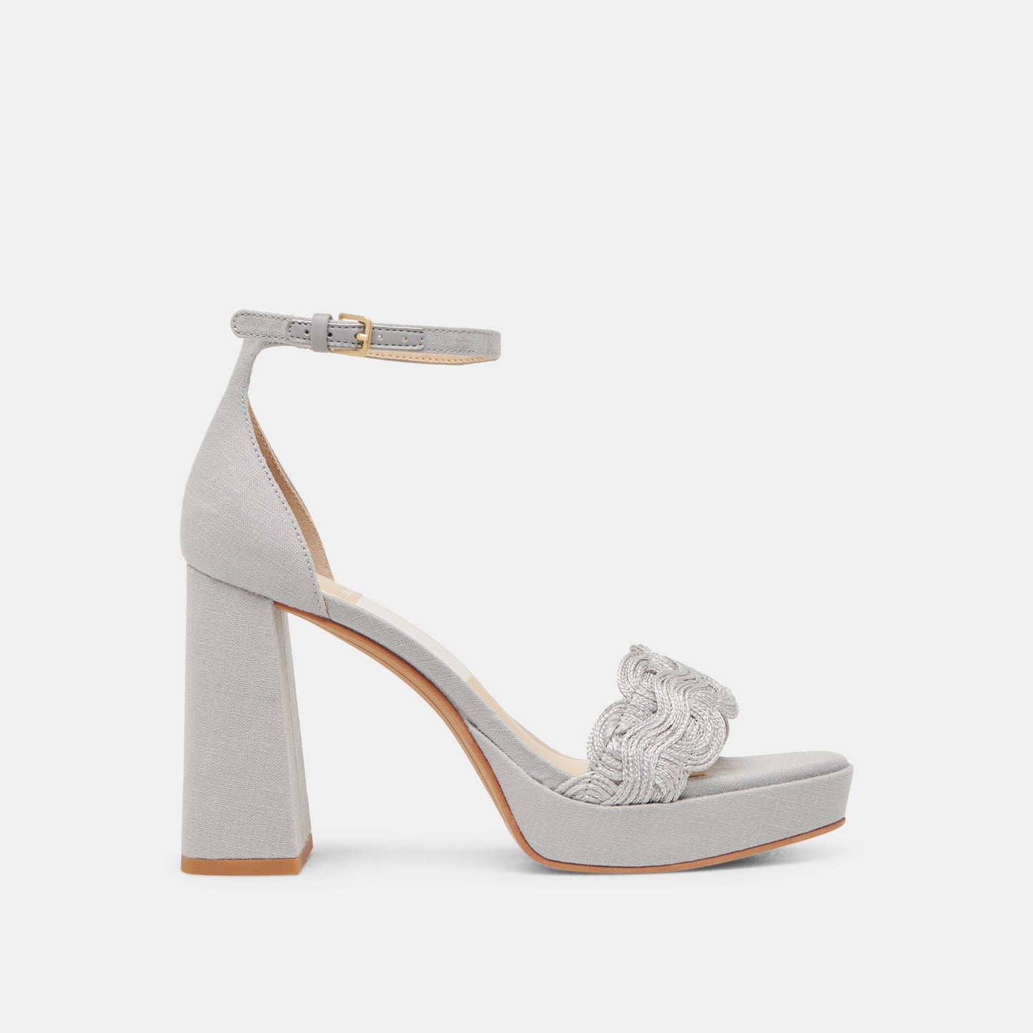 Dolce Vita PELTIN HEELS GREY WOVEN RAFFIA