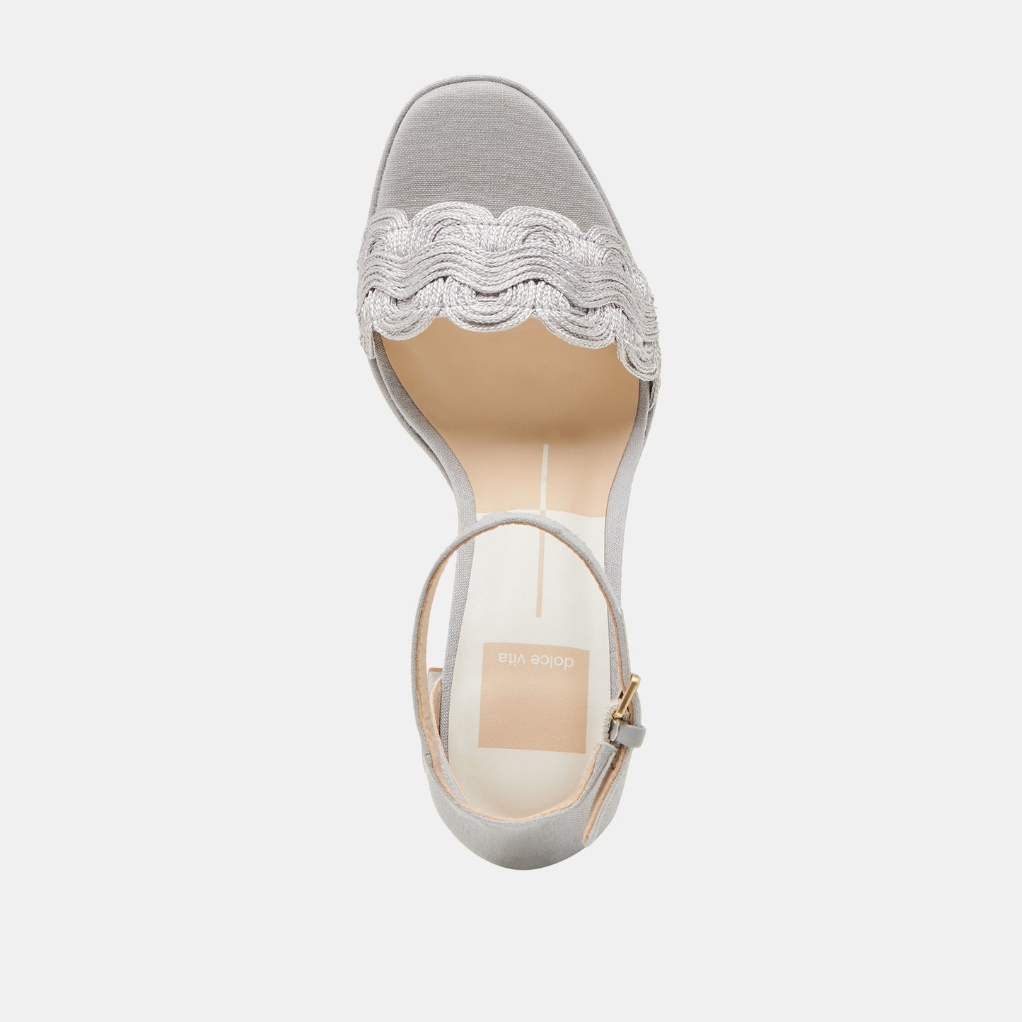 Dolce Vita PELTIN HEELS GREY WOVEN RAFFIA