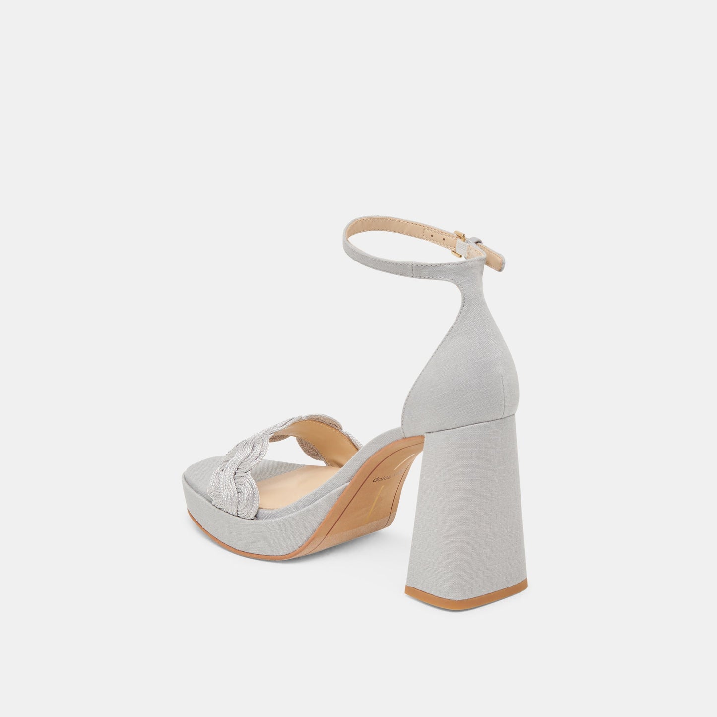 Dolce Vita PELTIN HEELS GREY WOVEN RAFFIA