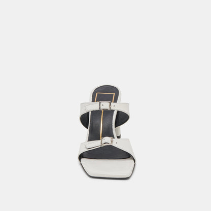 Dolce Vita SHANE HEELS OFF WHITE CRINKLE PATENT