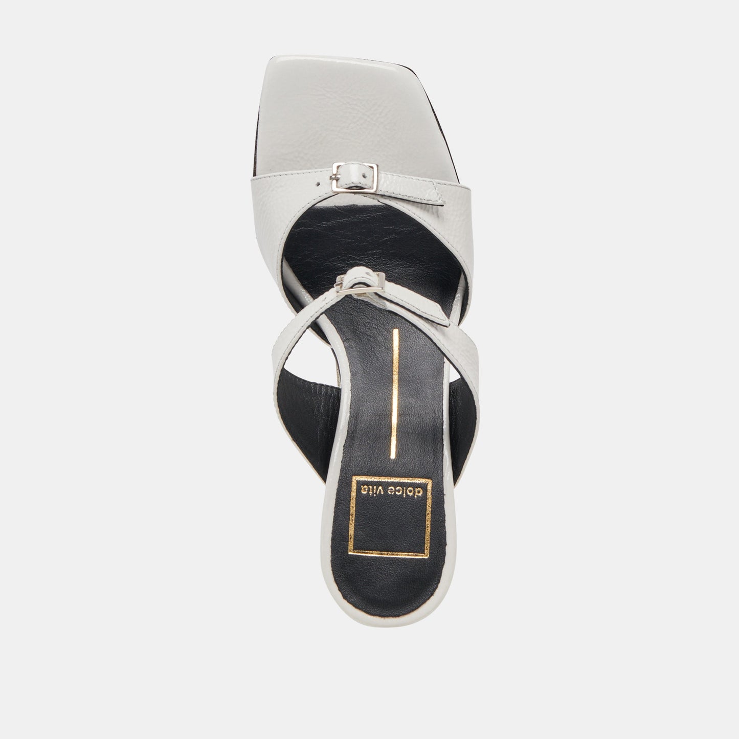 Dolce Vita SHANE HEELS OFF WHITE CRINKLE PATENT