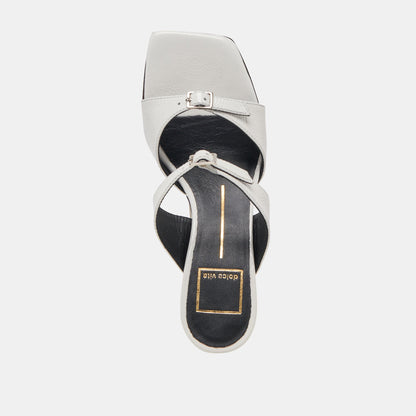 Dolce Vita SHANE HEELS OFF WHITE CRINKLE PATENT