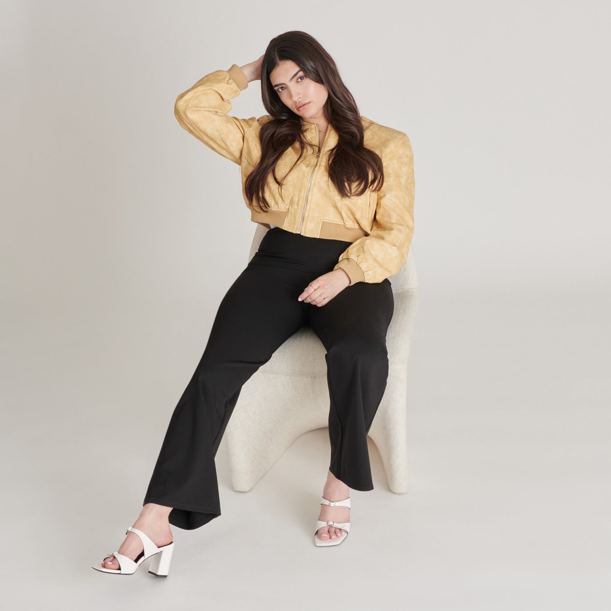 Dolce Vita SHANE HEELS OFF WHITE CRINKLE PATENT