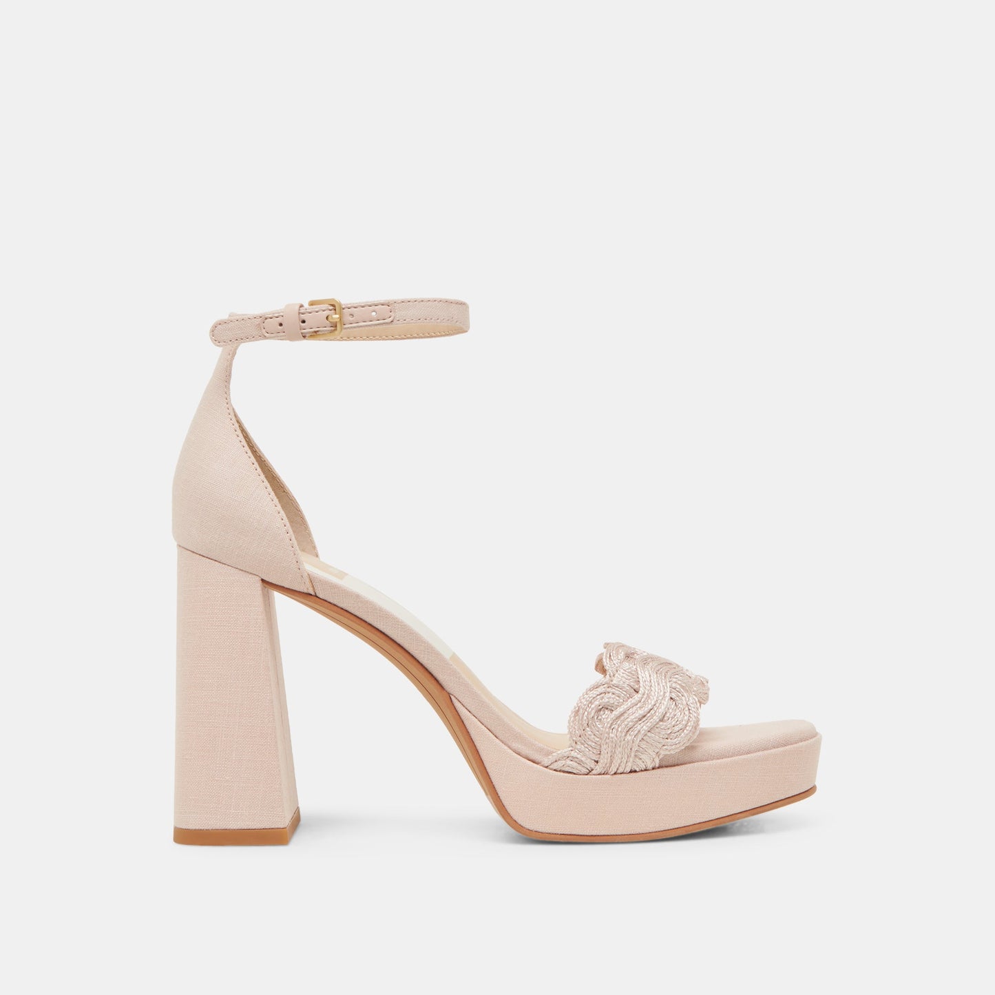Dolce Vita PELTIN HEELS LIGHT PINK WOVEN RAFFIA