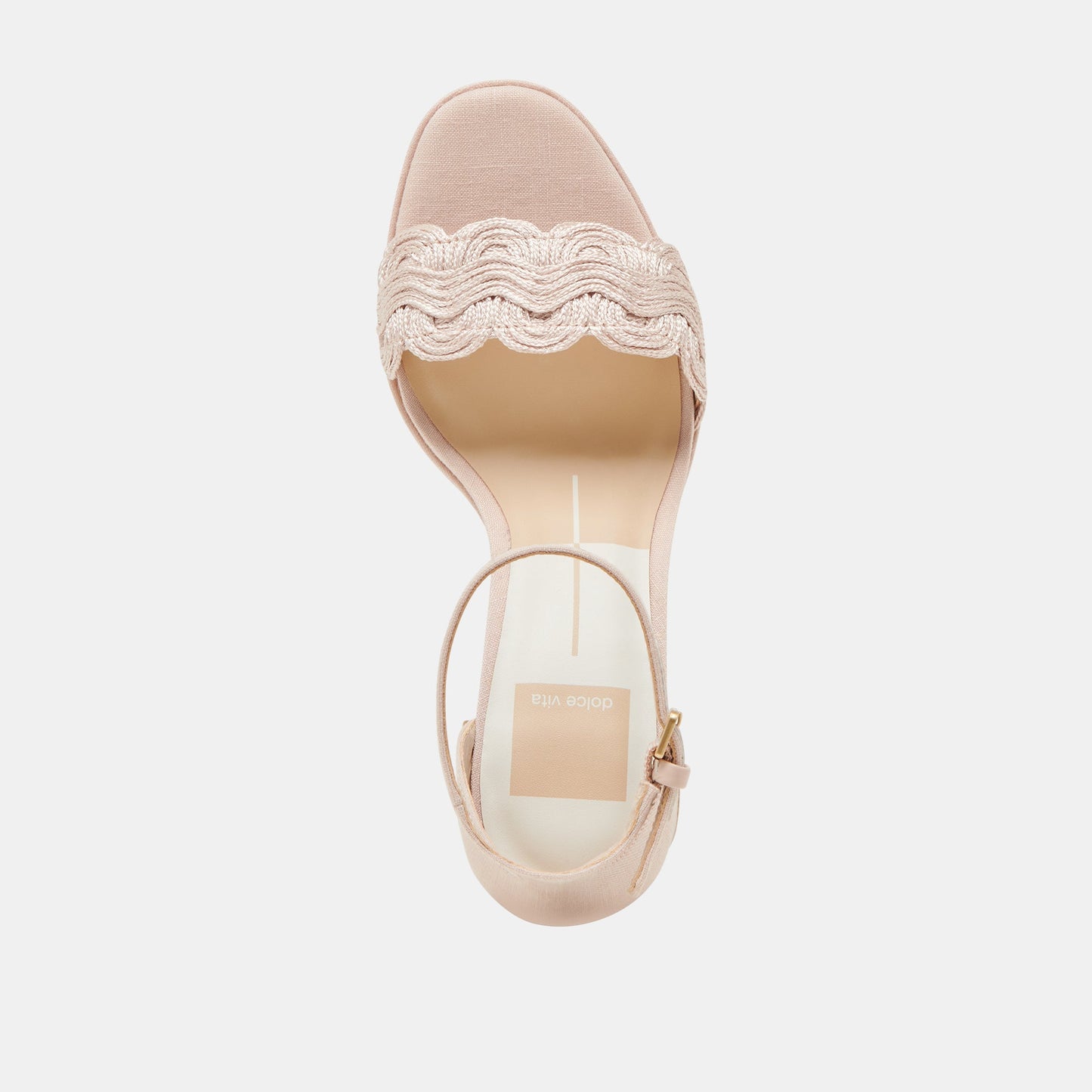 Dolce Vita PELTIN HEELS LIGHT PINK WOVEN RAFFIA