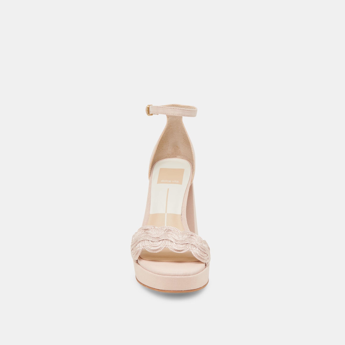 Dolce Vita PELTIN HEELS LIGHT PINK WOVEN RAFFIA