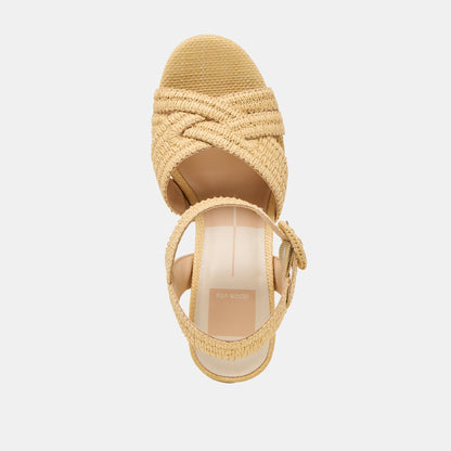 Dolce Vita Bety Lt Natural Raffia Heels