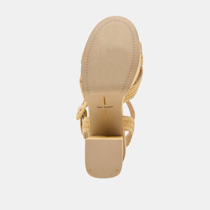 Dolce Vita Bety Lt Natural Raffia Heels