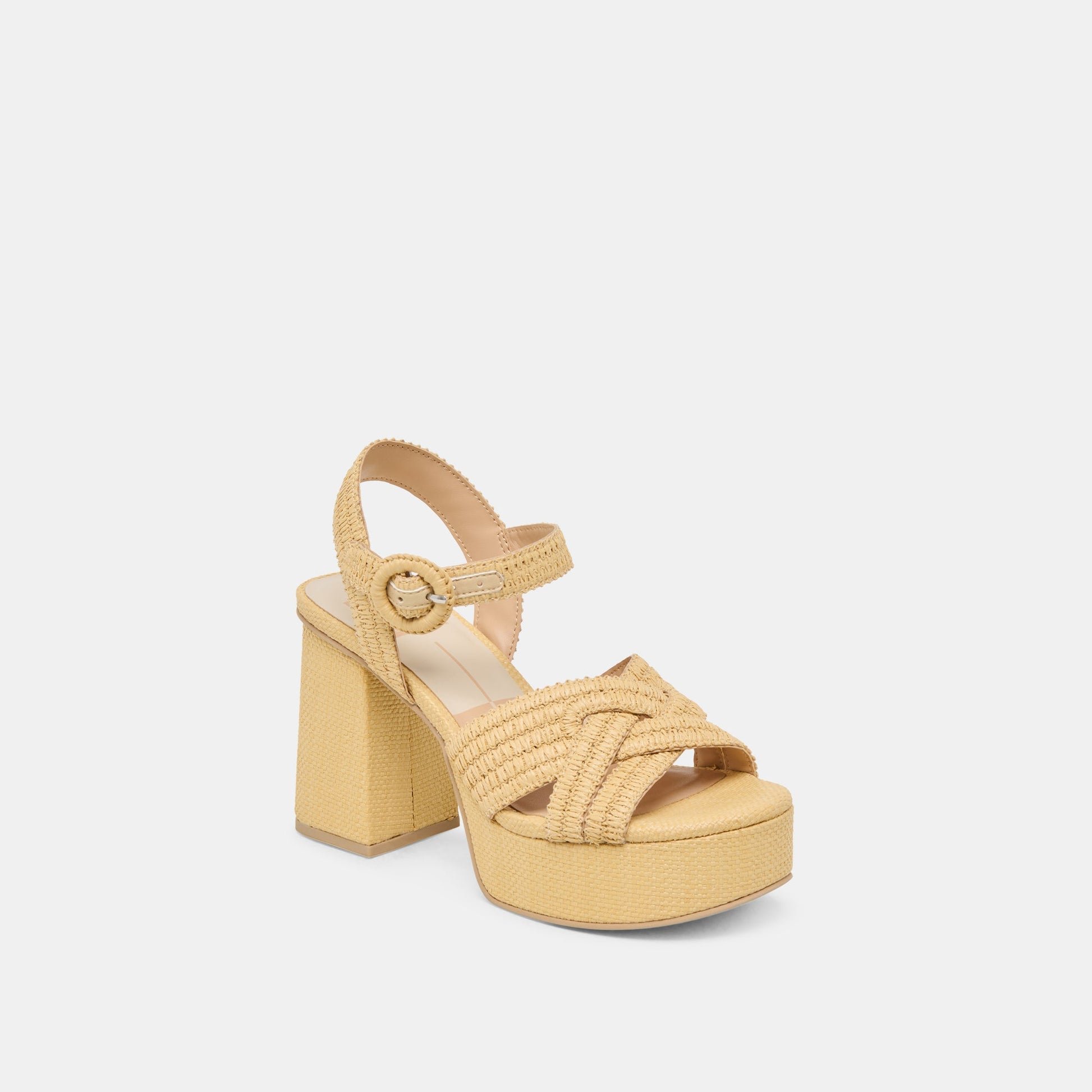Dolce Vita Bety Lt Natural Raffia Heels