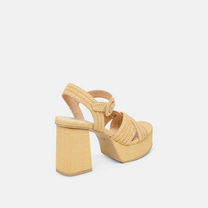 Dolce Vita Bety Lt Natural Raffia Heels