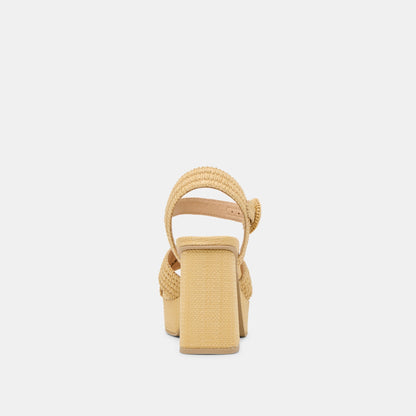 Dolce Vita Bety Lt Natural Raffia Heels