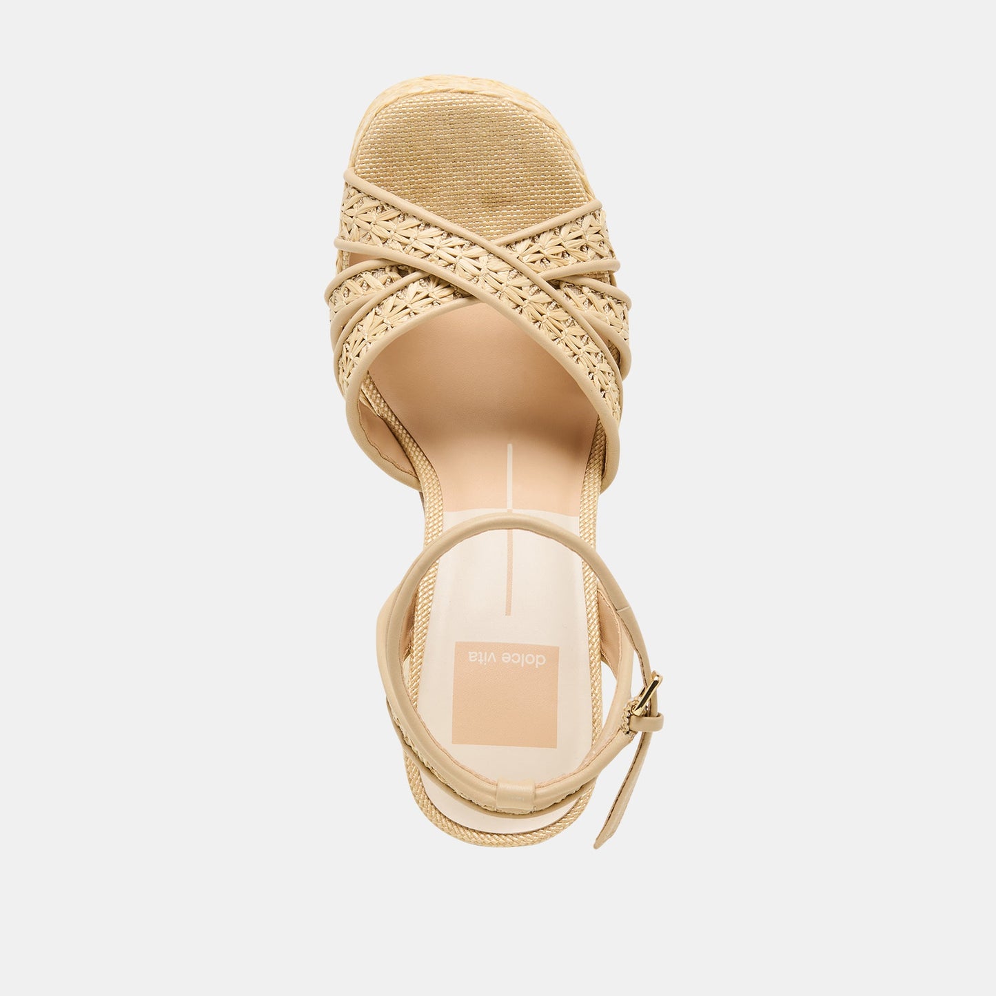 Dolce Vita Danila Lt Natural Cross Hatch Raffia Heels