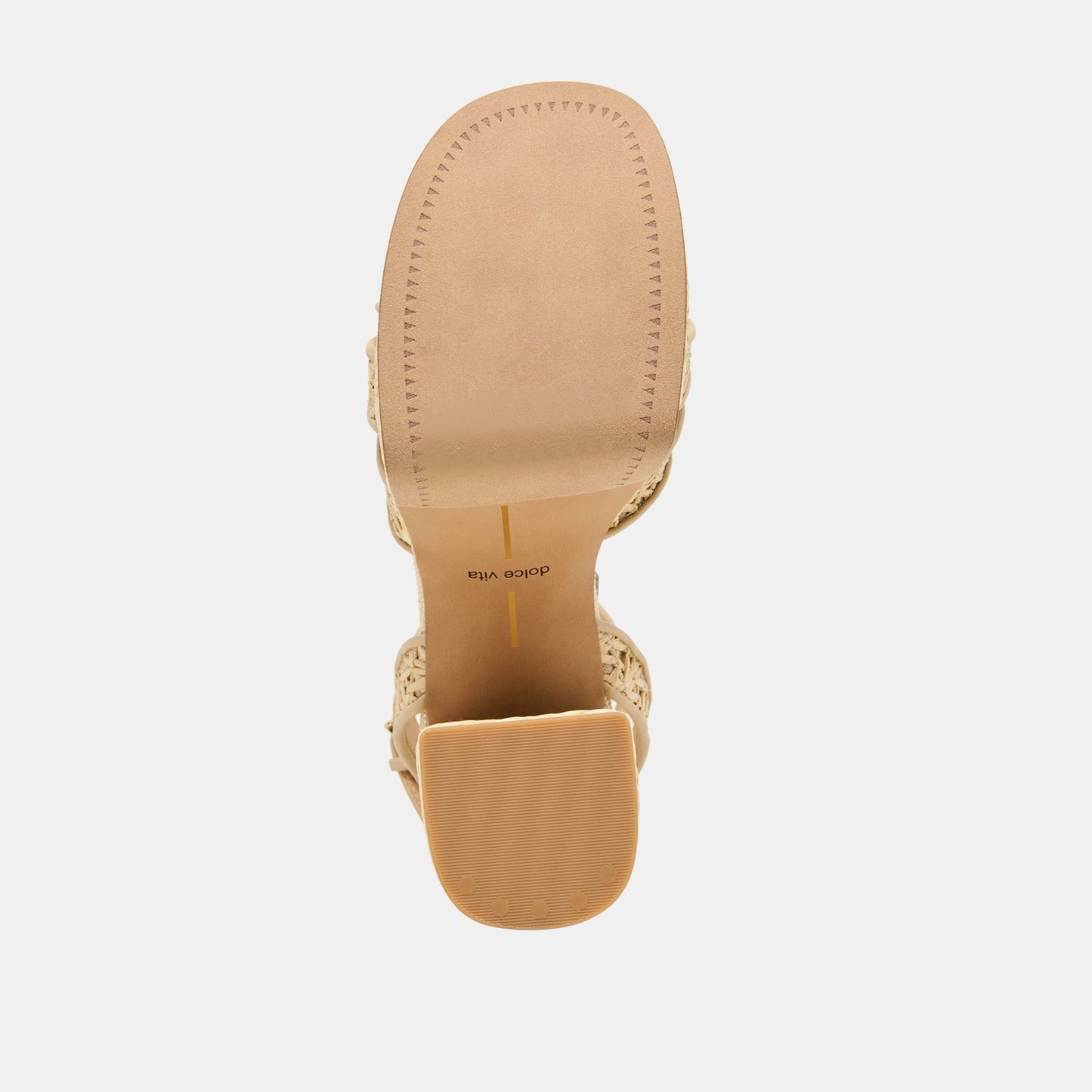 Dolce Vita Danila Lt Natural Cross Hatch Raffia Heels