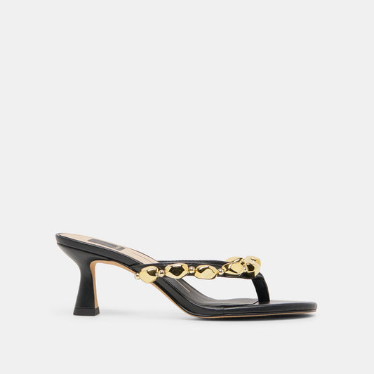 Dolce Vita Daksie Black Leather Heels