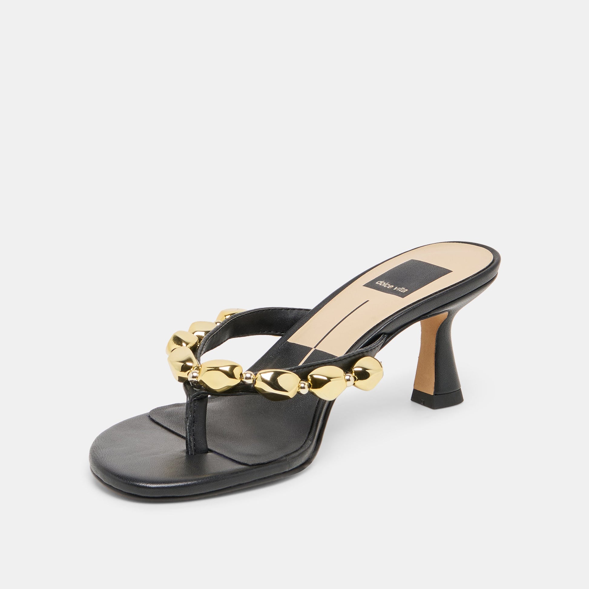 Dolce Vita Daksie Black Leather Heels