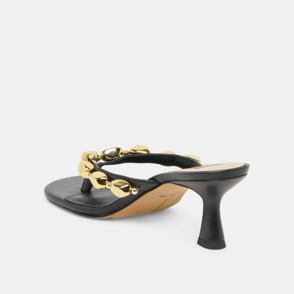 Dolce Vita Daksie Black Leather Heels